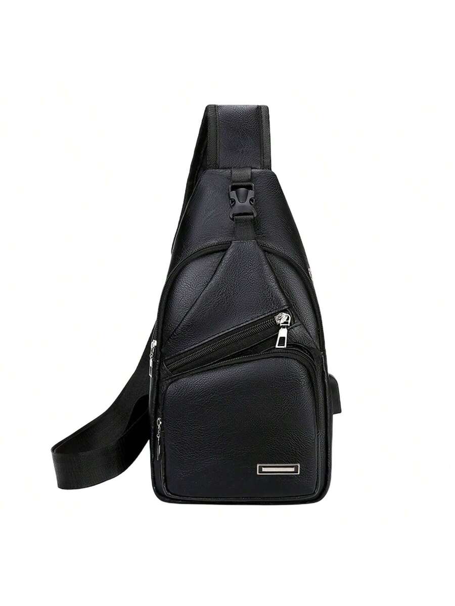 Sling Backpack Shoulder - Mens Sling Bag With USB Port,