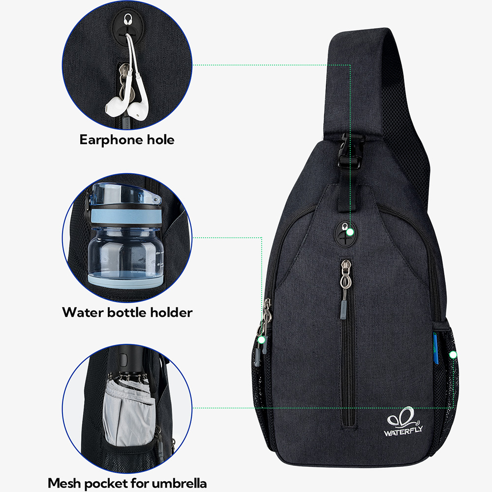 WATERFLY Crossbody Sling Bag C - огляд і ціна Sling Backpack Shoulder
