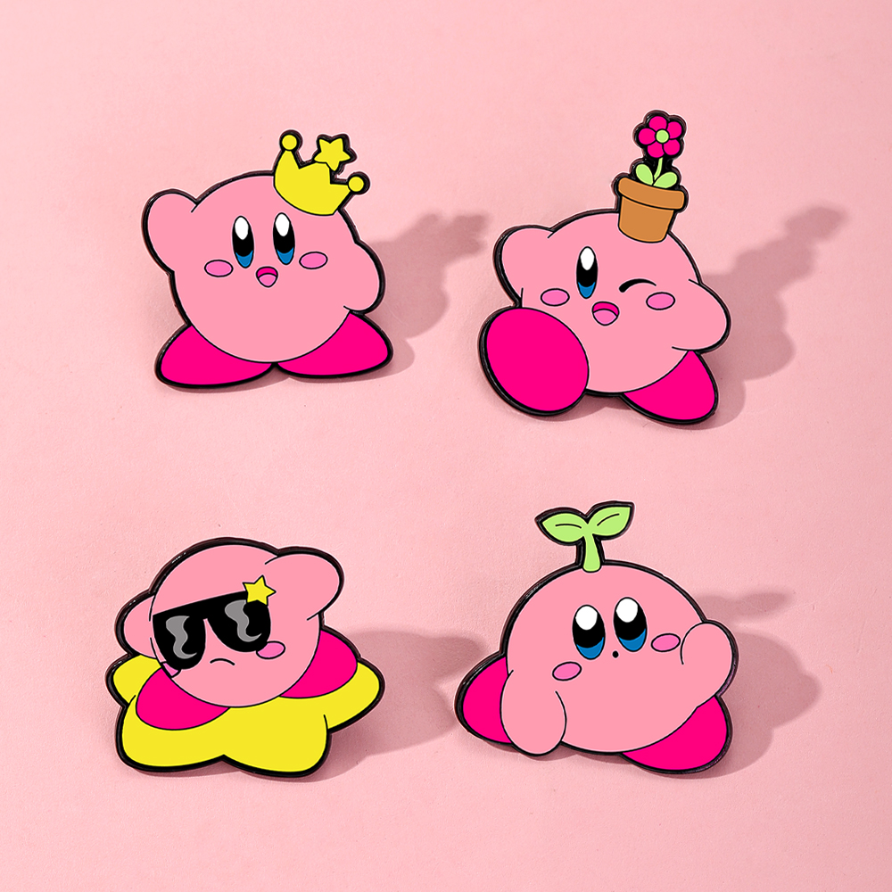 4pcs Kirby Enamel Lapel Pins S - огляд і ціна Fashion Backpack Women