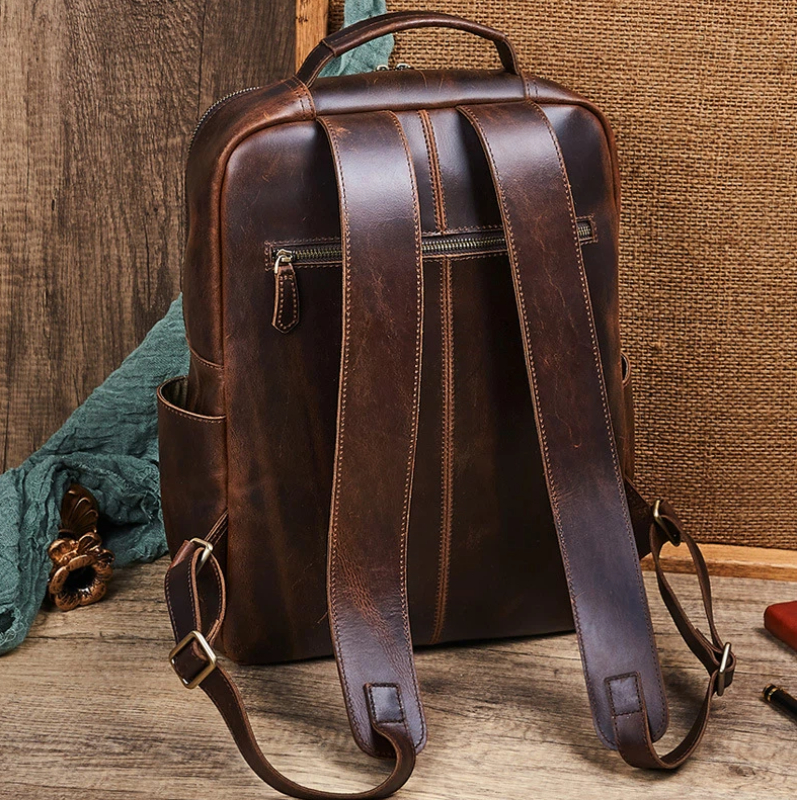 Men's Top Grain Waxed Leather  - огляд і ціна Leather Backpack Vintage