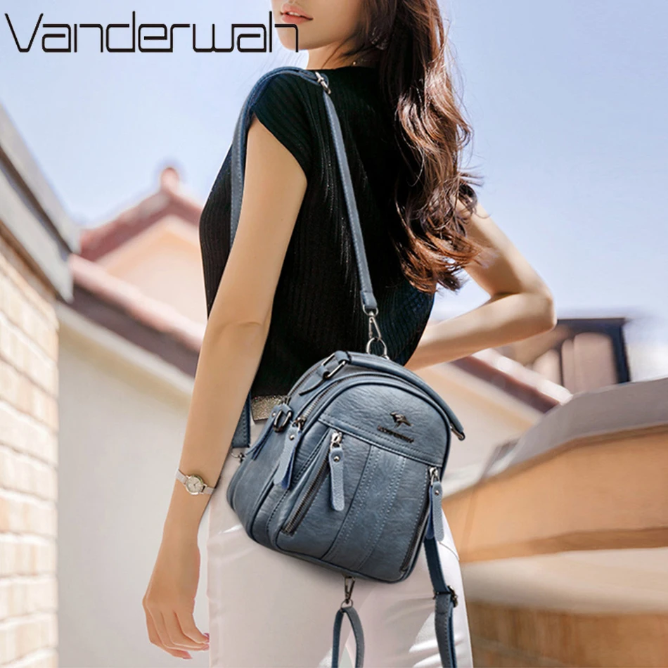 4 In 1 Leather Backpacks Multi - огляд і ціна Leather Backpack Vintage