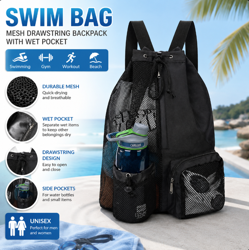 Drawstring Beach Storage Bag M - огляд і ціна Drawstring Gym Bag