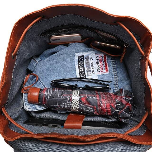 XZAN Men S Bags Fashion Europe - огляд і ціна Leather Backpack Vintage