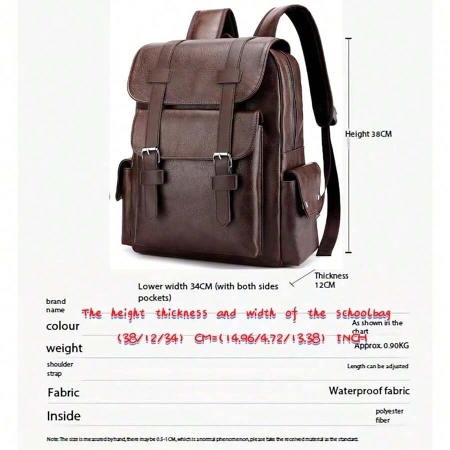 PU Leather Backpack For Men An - огляд і ціна Leather Backpack Vintage