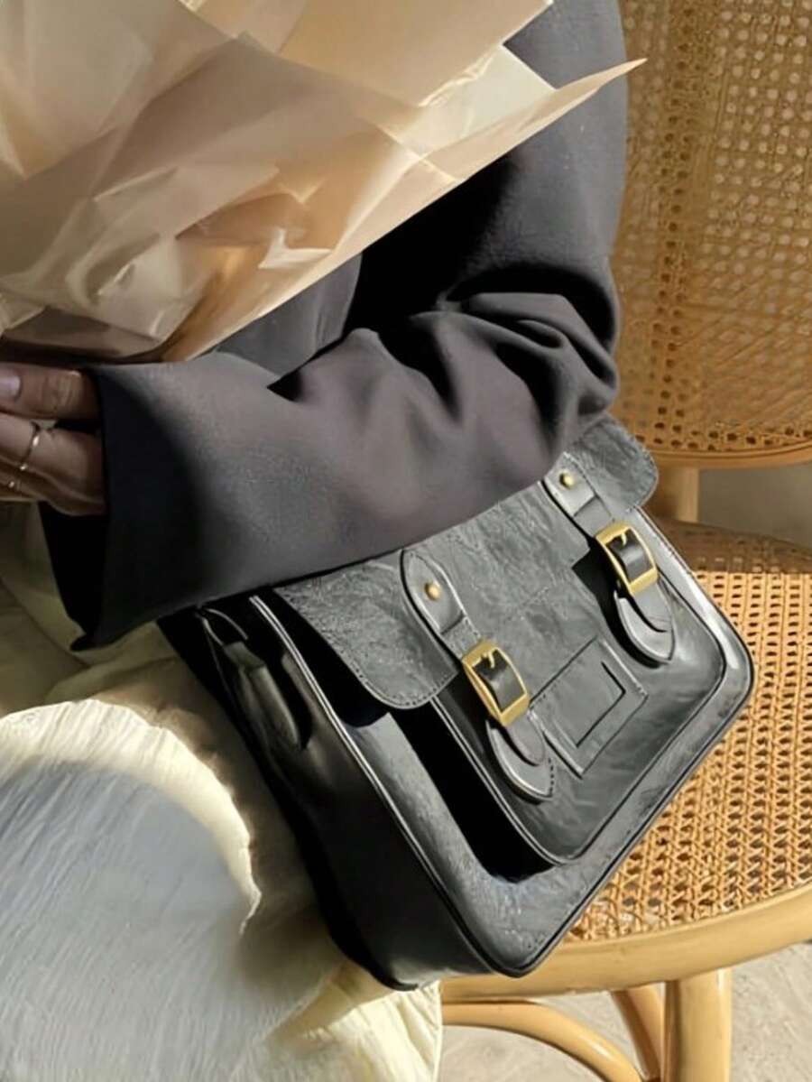 Retro British Style Satchel Ba - огляд і ціна Leather Backpack Vintage