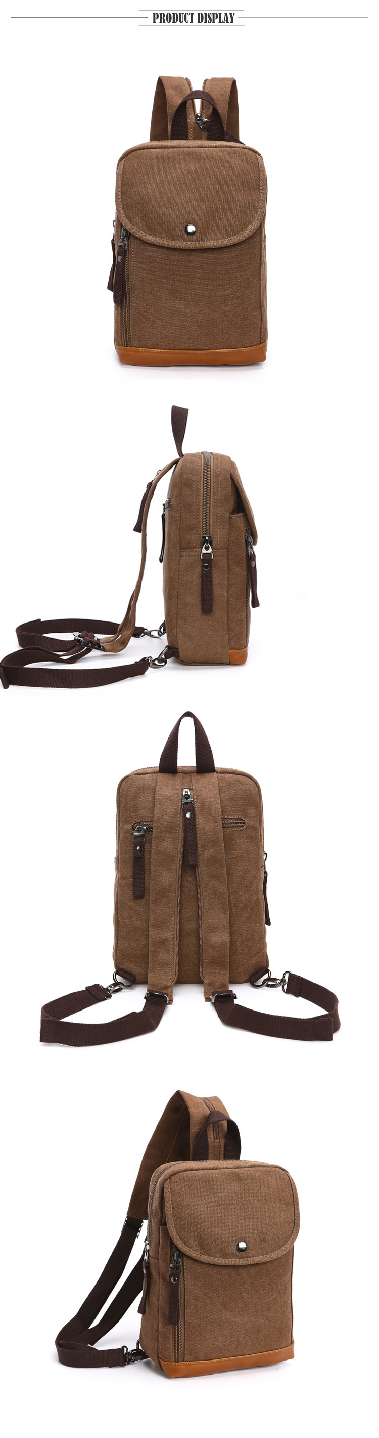 Men's Canvas Mini Backpack Men - огляд і ціна Sling Backpack Shoulder