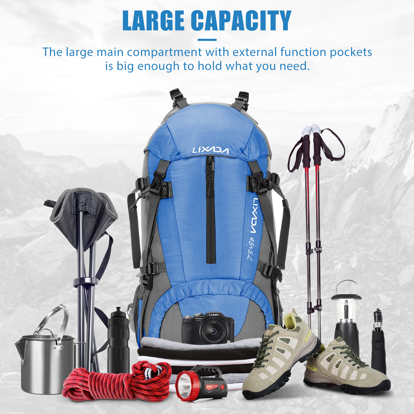Lixada 50L Large Waterproof Tr - огляд і ціна Rain Cover Backpack
