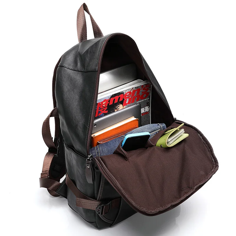 new vintage men backpack fashi - огляд і ціна Leather Backpack Vintage