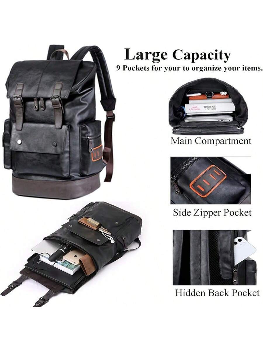 Vintage Black Leather Laptop B - огляд і ціна Leather Backpack Vintage