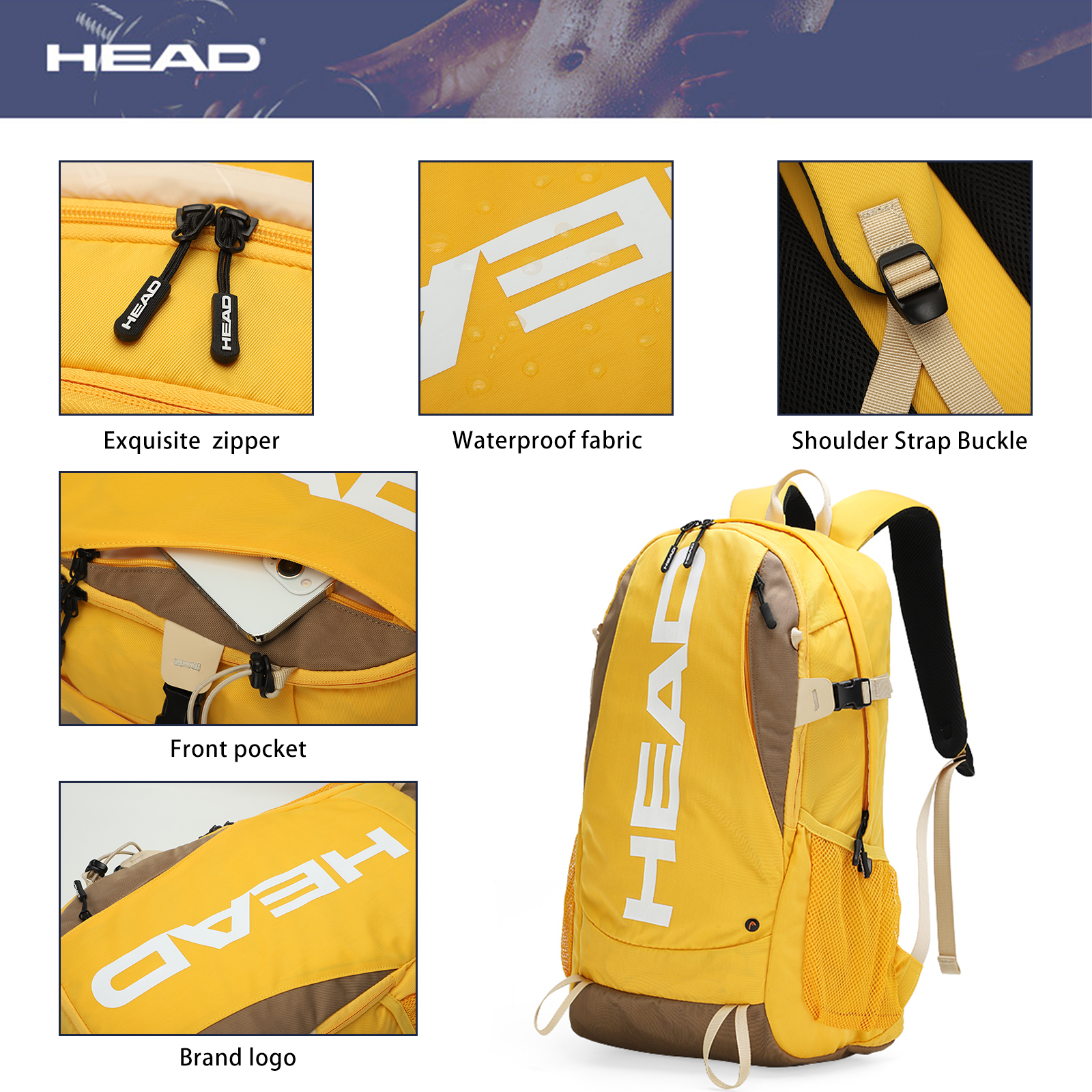 HEAD Waterproof Sport Gym Back - огляд і ціна Hiking Backpack Waterproof